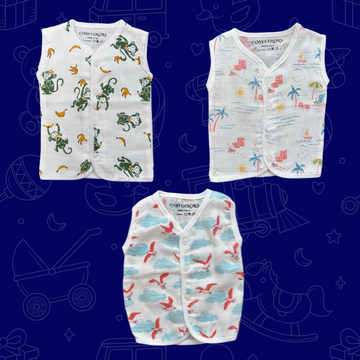 Sleeveless Jhabla Set