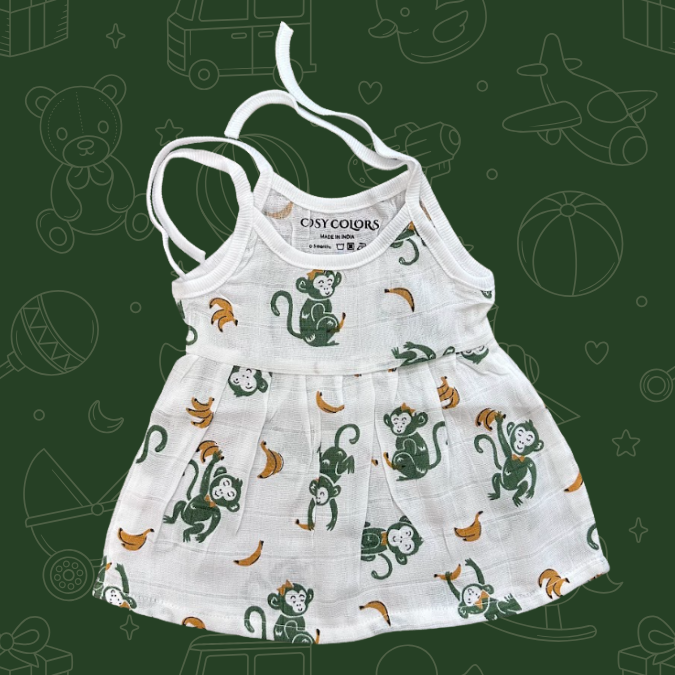 soft muslin frocks for baby girl