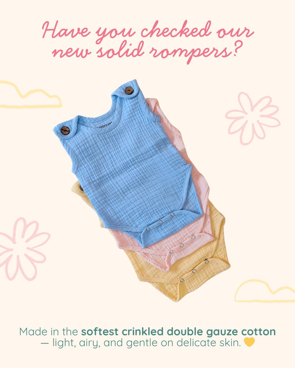 Top button Rompers Set