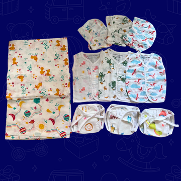 ⁠newborn muslin jhabla with langot .