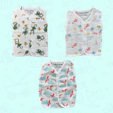 Sleeveless Jhabla Set