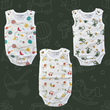 Top button Rompers Set