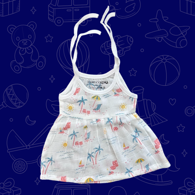 soft muslin frocks for baby girl