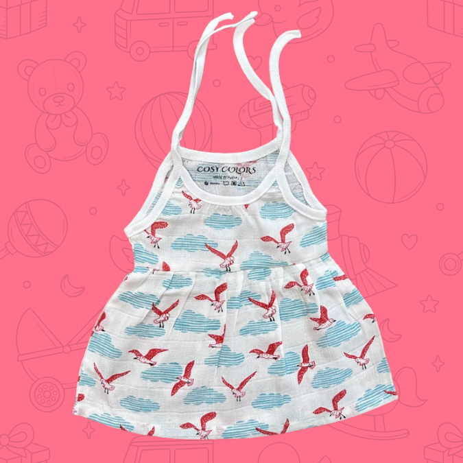 soft muslin frocks for baby girl